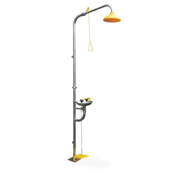 ECO-64000-F Combination Shower Eye/Facewash Unit Hand/Foot Operated | Safety Showers | Combo Shower Eye / Face wash | Ecospill | Brisbane Sydney Melbourne Perth Adelaide Canberra Townsville Australi